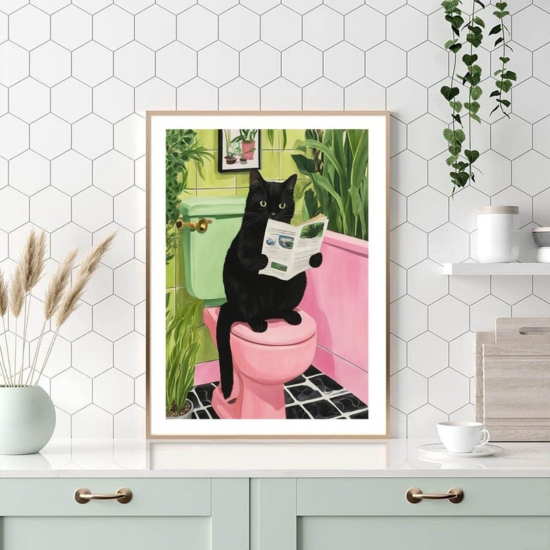 MIRCVSH Black Cat Paint by Numbers for Adults with Framed Canvas-with Wooden Easel,Paint by Number on Canvas,DIY Acrylic Oil Painting Kits with Brushes Nice Gift Box for Home Wall Decor(12x16 Inch) - Image 4